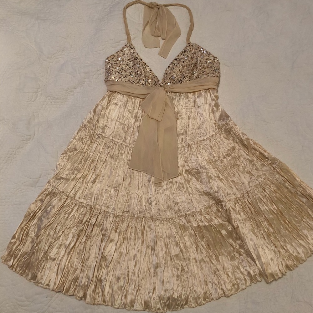 BCBGMaxazria Beaded Babydoll Dress